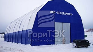Ангар 40х24х15 м., для ремонта автотехники, Архангельская область